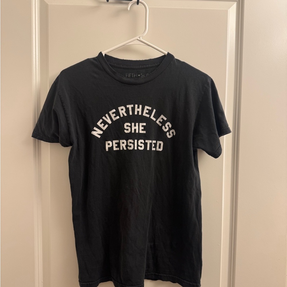 Fifth Sun Women’s 'Nevertheless She Persisted' Black Graphic Tee